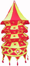 Colourful Fabric Lamp Shade Hand Made Rich Art Craft Handicrafts from India