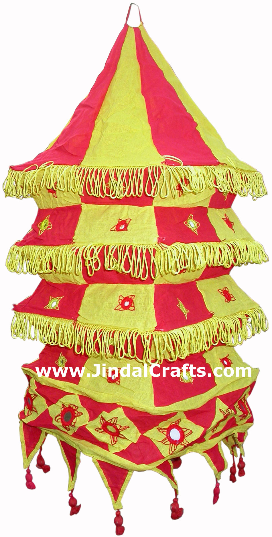 Colourful Fabric Lamp Shade Hand Made Rich Art Craft Handicrafts from India