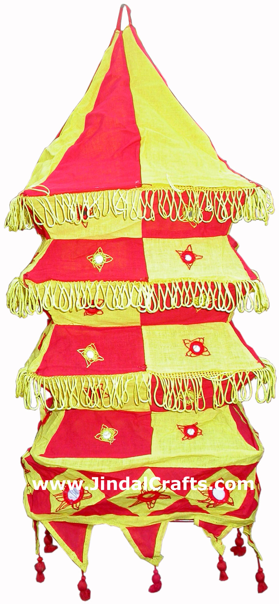 Colourful Fabric Lamp Shade Hand Made Rich Art Craft Handicrafts from India