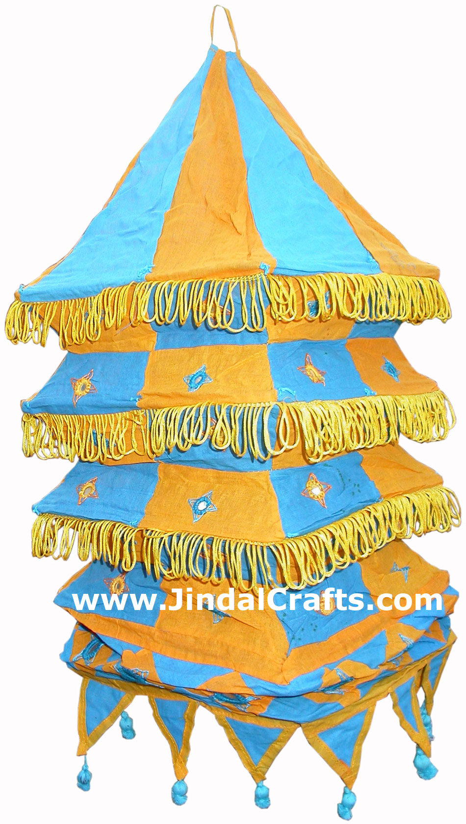 Colourful Fabric Lamp Shade Hand Made Rich Art Craft Handicrafts from India
