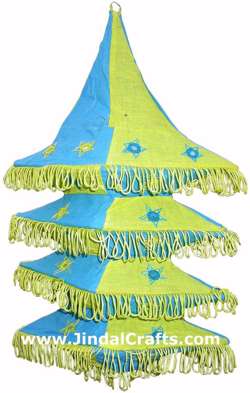 Colourful Fabric Lamp Shade Hand Made Rich Art Craft Handicrafts from India
