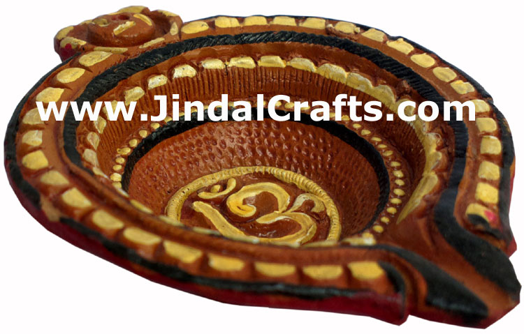 Terracotta Lamp - Handmade Colourful Painted Diwali Deepawali Traditional Lamp