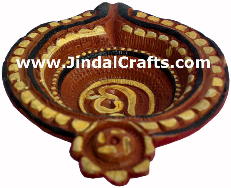 Terracotta Lamp - Handmade Colourful Painted Diwali Deepawali Traditional Lamp