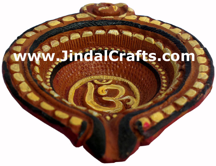 Terracotta Lamp - Handmade Colourful Painted Diwali Deepawali Traditional Lamp