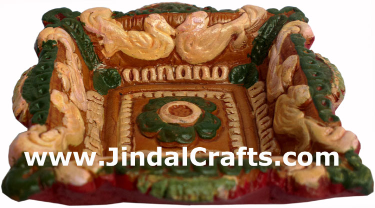 Terracotta Lamp - Handmade Colourful Painted Diwali Deepawali Traditional Lamp