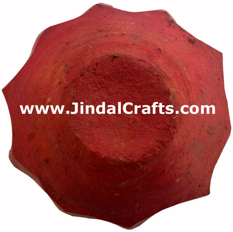 Terracotta Lamp - Handmade Colourful Painted Diwali Deepawali Traditional Lamp