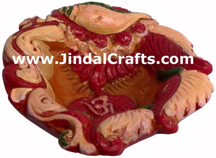 Terracotta Lamp - Handmade Colourful Painted Diwali Deepawali Traditional Lamp