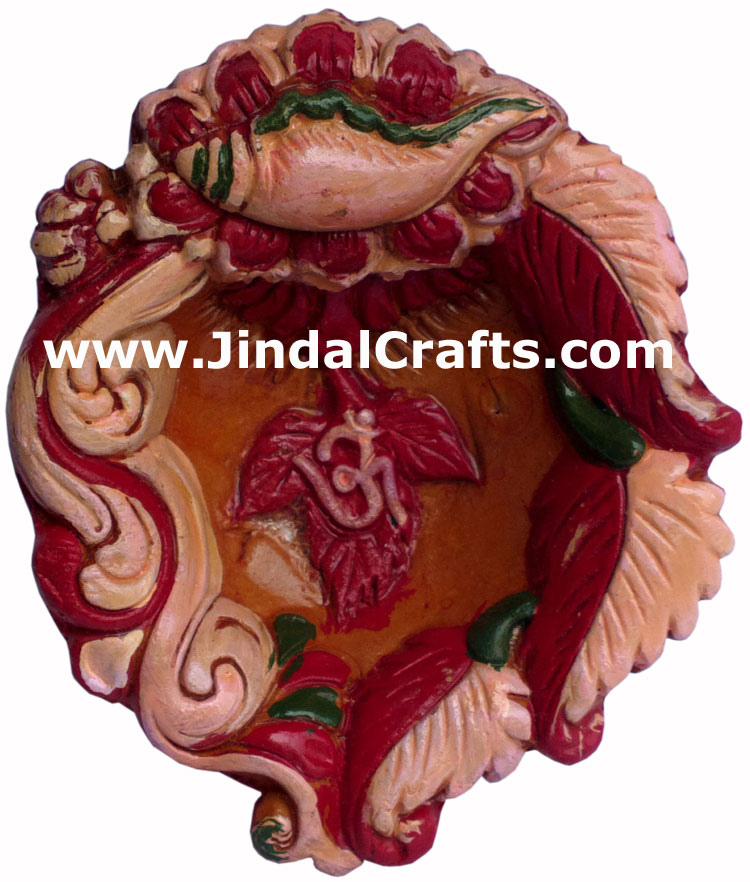 Terracotta Lamp - Handmade Colourful Painted Diwali Deepawali Traditional Lamp
