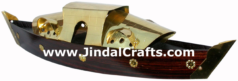 Wooden Ship Model - Hand Made Indian Artifact Handicraft Art Craft