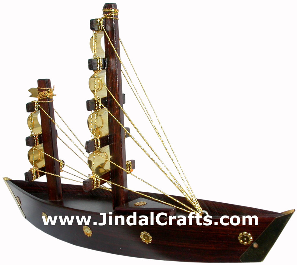 Wooden Ship Model - Hand Made Indian Artifact Handicraft Art Craft