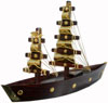 Wooden Ship Model - Hand Made Indian Artifact Handicraft Art Craft