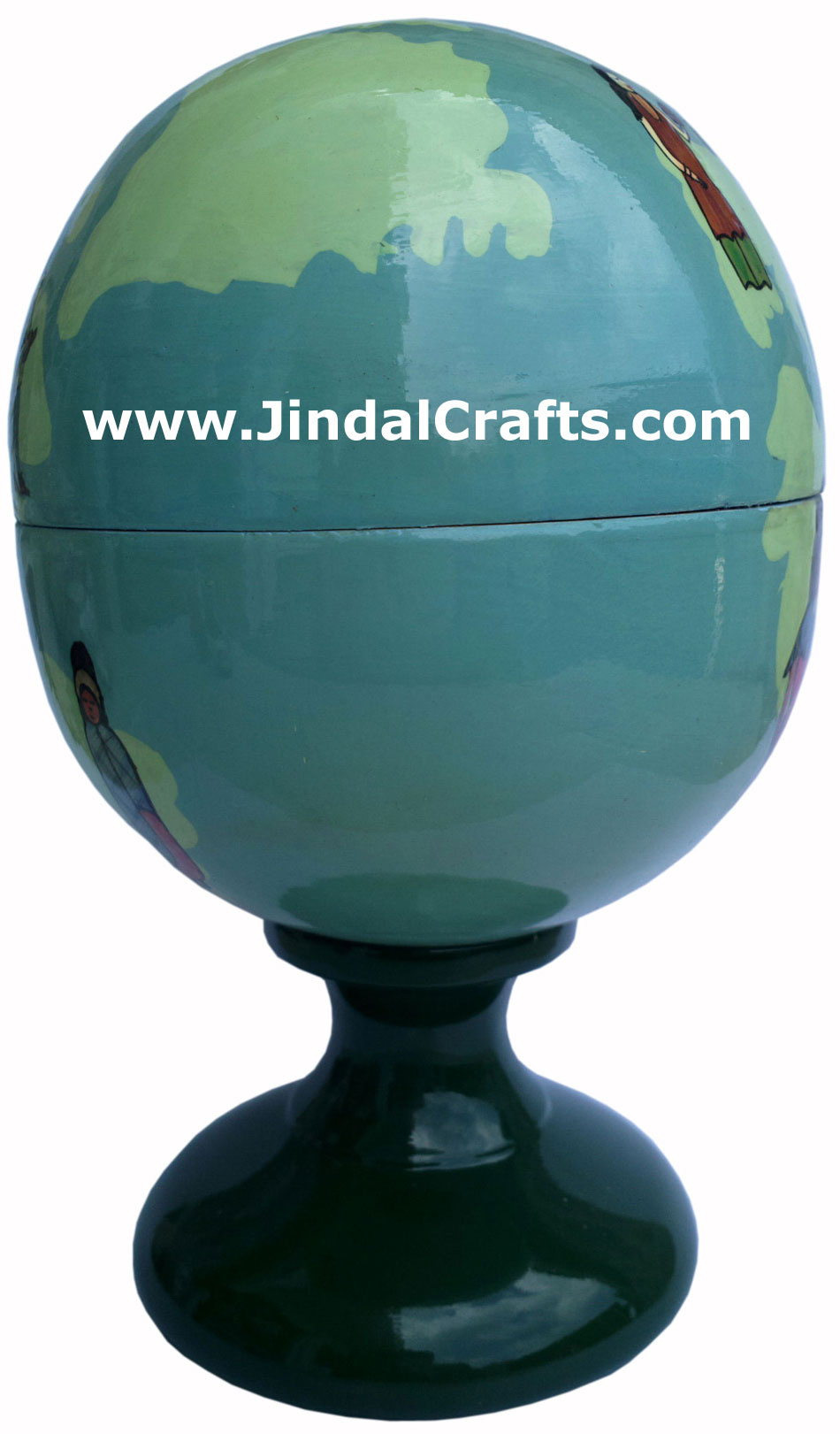 Wooden Home Decor Artifact Handicraft Art From India Hand Painted Earth People