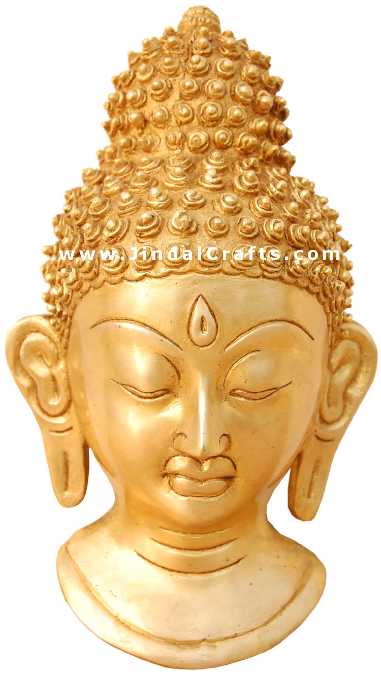 Buddha Face Hanging - Brass Mede Sculpture Buddhist Art