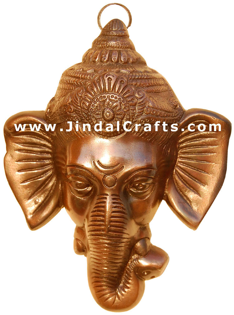 Lord Ganesha Mask - Wall Decor Arofact from India Art