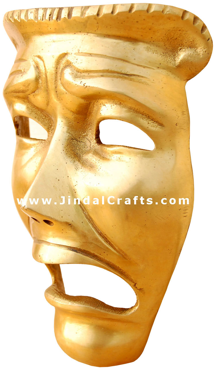 Antique Finish - Home Wall Decor Expression Mask Indian Traditional Handicrafts