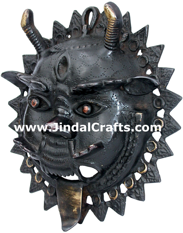 Nazar Battu Home House Outdoor Brass Artifact India Handicraft in Antique Finish