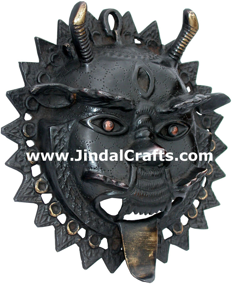 Nazar Battu Home House Outdoor Brass Artifact India Handicraft in Antique Finish