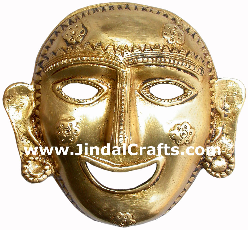 Brass Tribal Wall Hanging Home Decor Artifact Handicrafts Art Sculpture Figurine