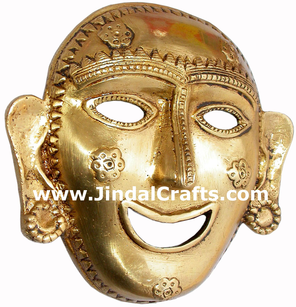 Brass Tribal Wall Hanging Home Decor Artifact Handicrafts Art Sculpture Figurine
