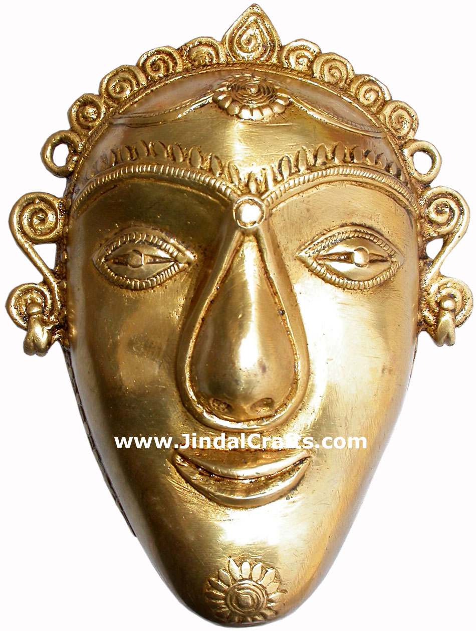 Brass Tribal Wall Hanging Home Decor Artifact Handicrafts Art Sculpture Figurine