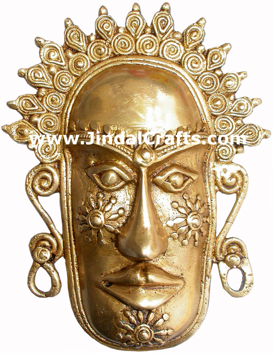 Brass Tribal Wall Hanging Home Decor Artifact Handicrafts Art Sculpture Figurine