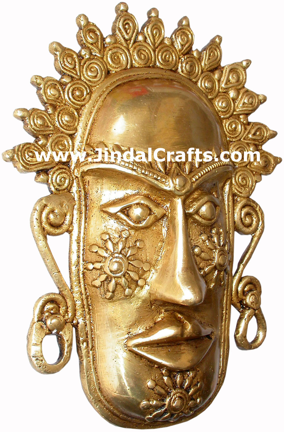 Brass Tribal Wall Hanging Home Decor Artifact Handicrafts Art Sculpture Figurine