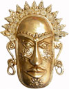 Brass Tribal Wall Hanging Home Decor Artifact Handicrafts Art Sculpture Figurine