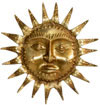 God Sun Hand Crafted Metal Art India Religious Figures