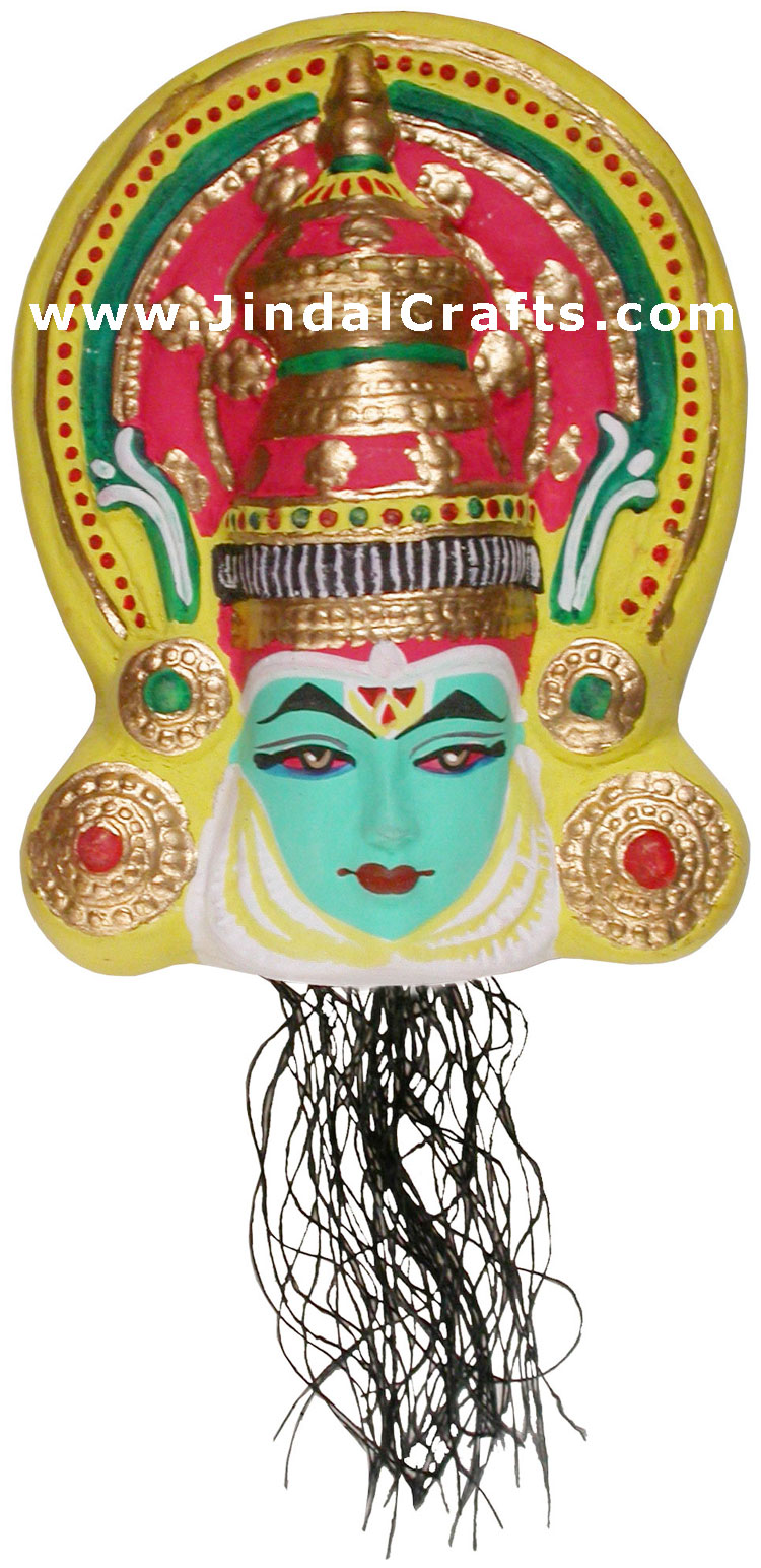 Handmade Papier Mache Indian Traditional Dancer Mask