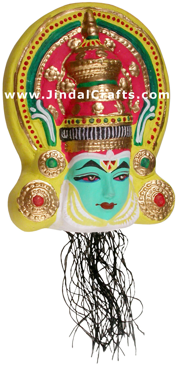 Handmade Papier Mache Indian Traditional Dancer Mask