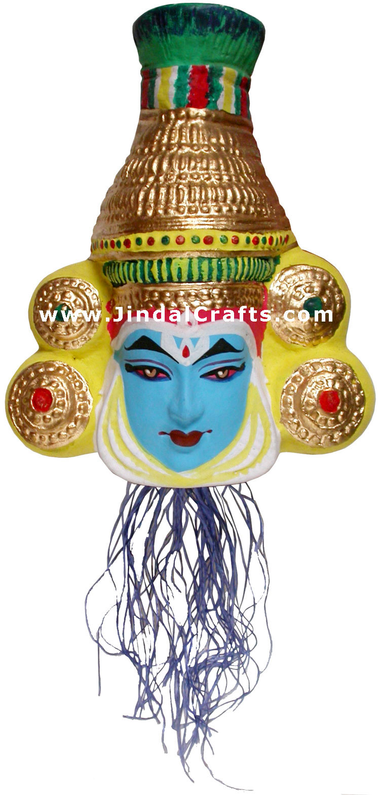 Handmade Papier Mache Indian Traditional Dancer Mask