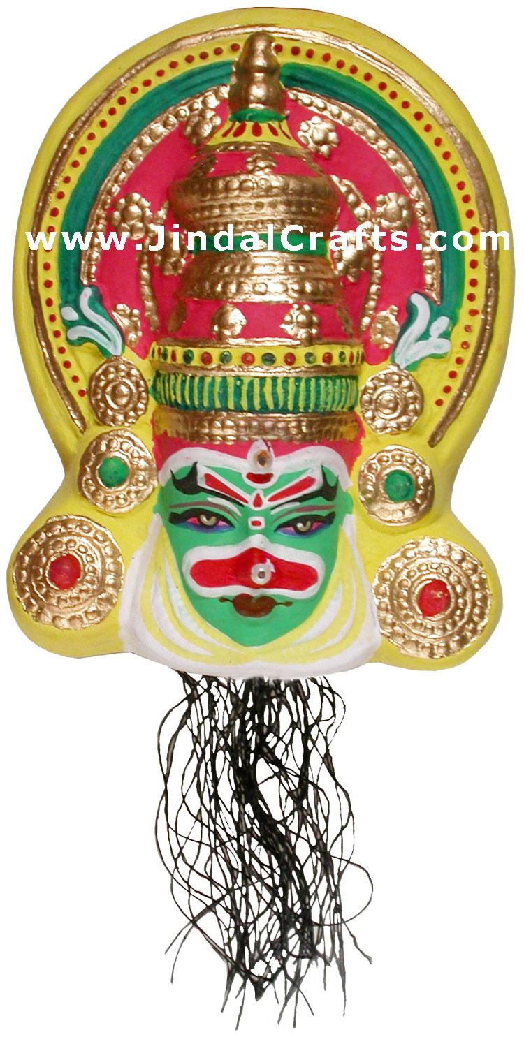 Handmade Papier Mache Indian Traditional Dancer Mask