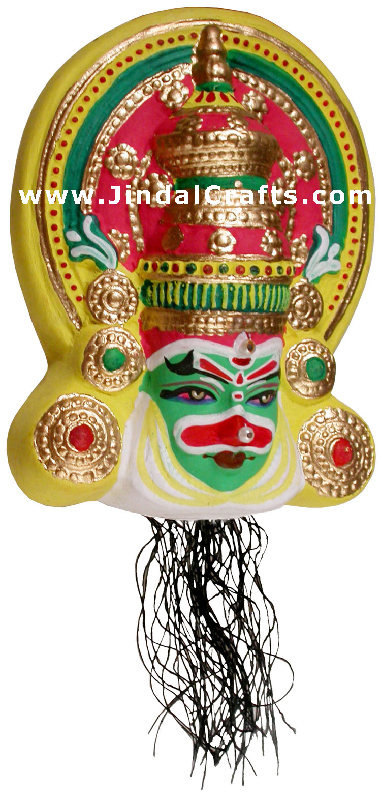 Handmade Papier Mache Indian Traditional Dancer Mask