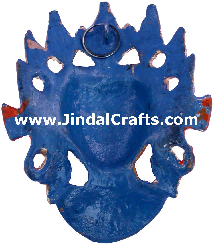 Hand Painted Metal Colored Tara Face India Traditional Buddhism Art Craft Buddha
