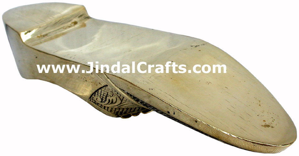 Brass Ashtray - Shoe Shaped Indian Art Craft Handicraft Metal Smoking Ashtray