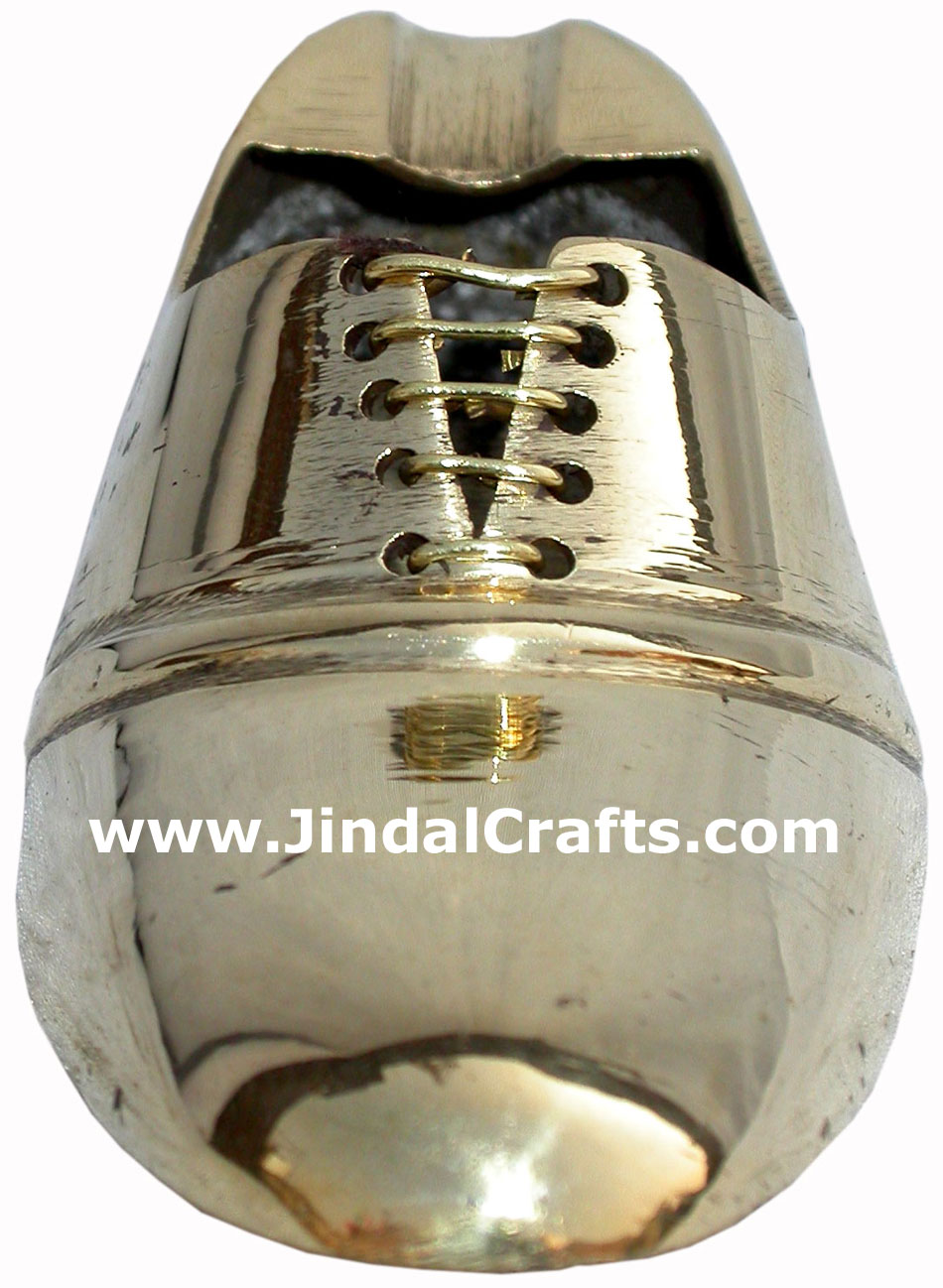 Brass Ashtray - Shoe Shaped Indian Art Craft Handicraft Metal Smoking Ashtray
