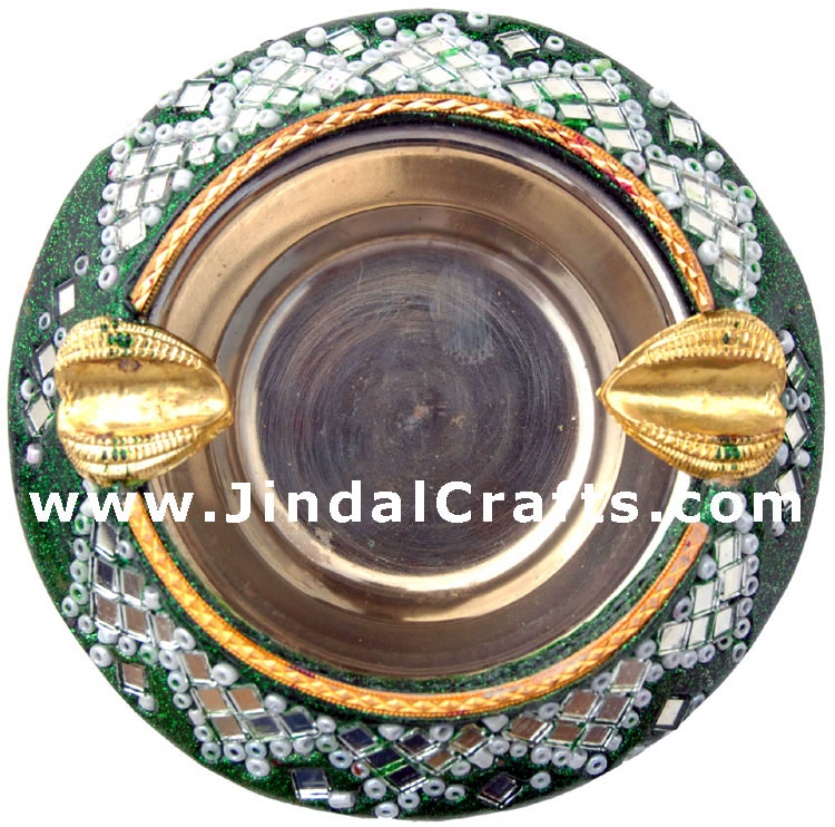 Lac Made Ash Tray  Handcrafted Art from India