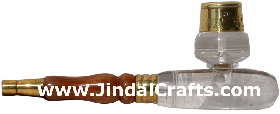 Wooden Smoking Pipe - Indian Art Craft Handicraft Artifact