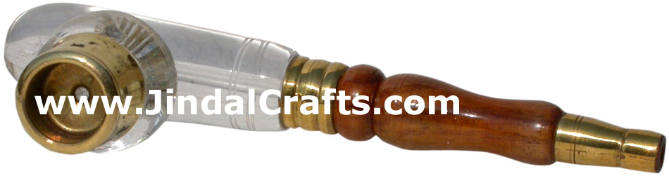 Wooden Smoking Pipe - Indian Art Craft Handicraft Artifact