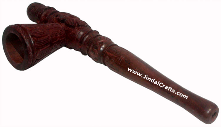 Wooden Smoking Pipe - Indian Art Craft Handicraft Artifact