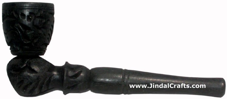 Wooden Smoking Pipe - Indian Art Craft Handicraft Artifact