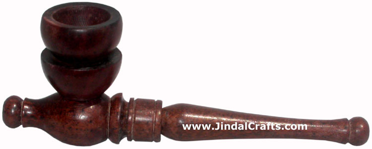 Wooden Smoking Pipe - Indian Art Craft Handicraft Artifact