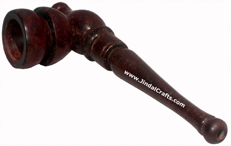 Wooden Smoking Pipe - Indian Art Craft Handicraft Artifact