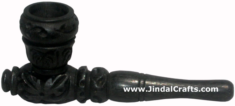 Wooden Smoking Pipe - Indian Art Craft Handicraft Artifact