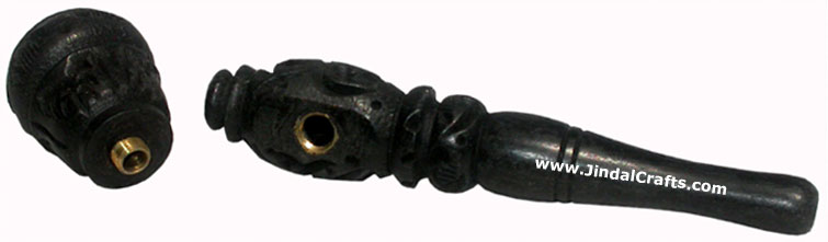 Wooden Smoking Pipe - Indian Art Craft Handicraft Artifact