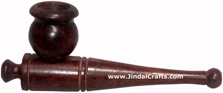 Wooden Smoking Pipe - Indian Art Craft Handicraft Artifact