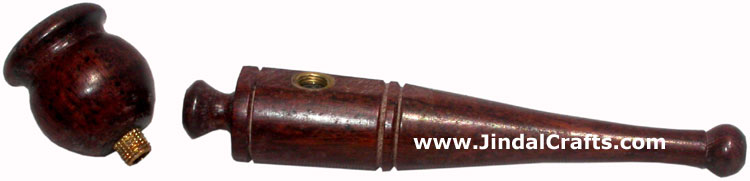 Wooden Smoking Pipe - Indian Art Craft Handicraft Artifact