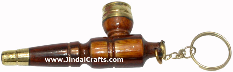 Wooden Smoking Pipe - Indian Art Craft Handicraft Artifact