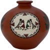 Terracotta Vase Hand made Warli Painted Decorative Art