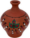 Terracotta Vase Hand made Warli Painted Decorative Art